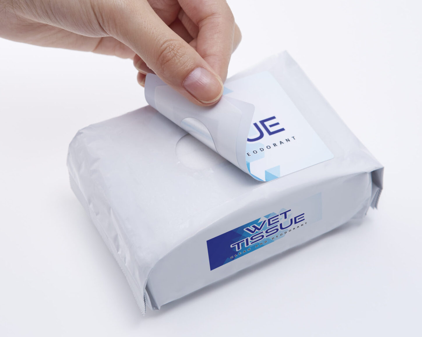 Repeelable label Wet wipe